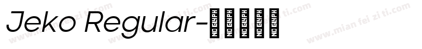 Jeko Regular字体转换